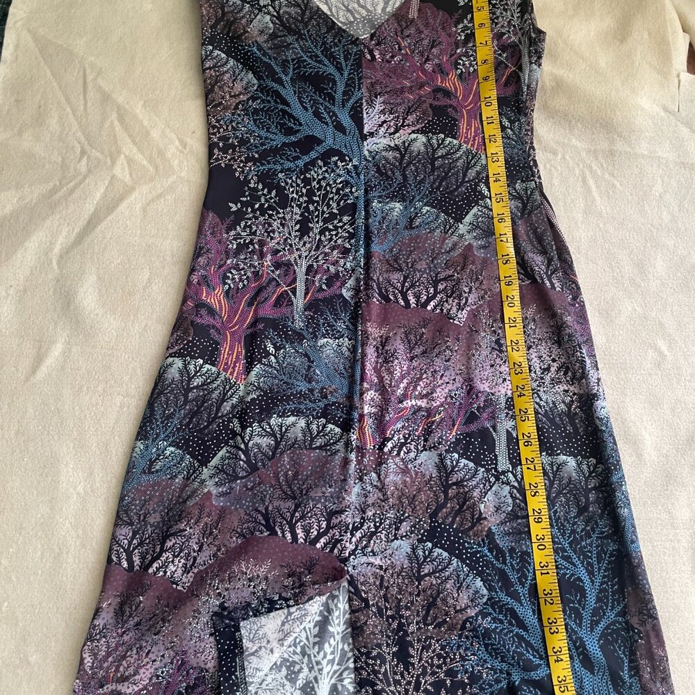 Sharon London bodycon moody forest print dress, size medium - Picture 5 of 6